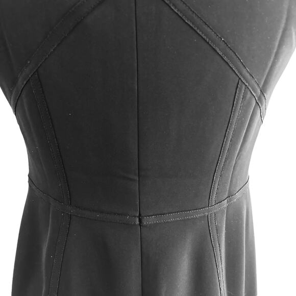 Ann Taylor Black Sleeveless Sheath Dress Sz 8 Petite Quiet Luxury Elegant - Picture 5 of 11